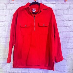 Marlboro Collector Red Flannel Quarter Zip oversized sz S sweater/Shirt